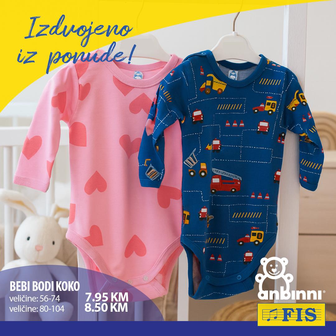 Fis akcija ODJEĆA ZA BEBE avgust/septembar 2025.
