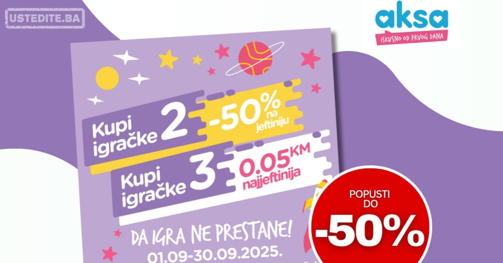 Aksa akcija IGRAČKE 1-30.9.2025.