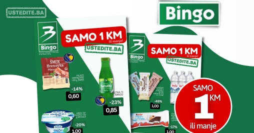 Bingo akcija SAMO 1 KM ili manje