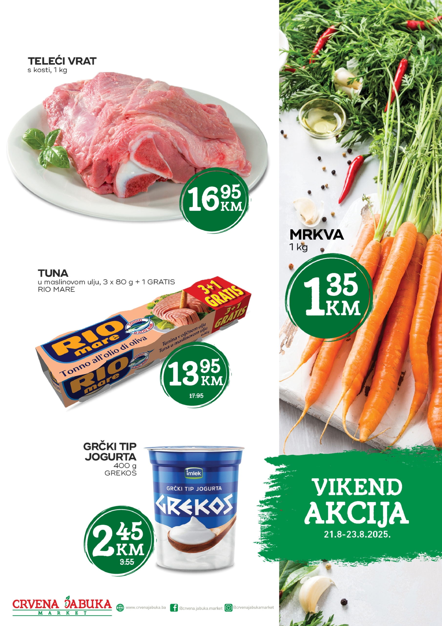 Crvena jabuka vikend akcija 21-23.8.2025.