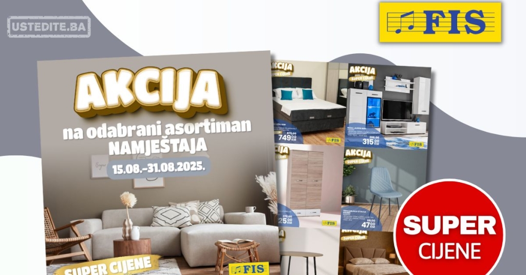 Fis akcija NAMJEŠTAJ 15-31.8.2025.