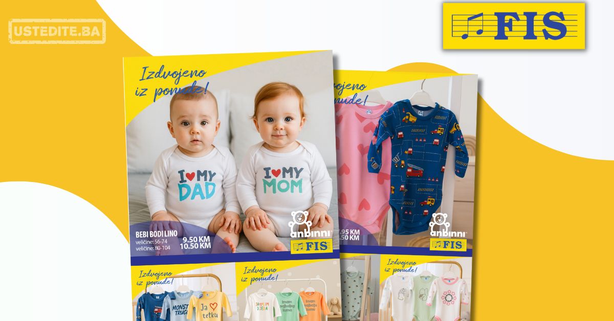 Fis akcija ODJEĆA ZA BEBE avgust/septembar 2025.