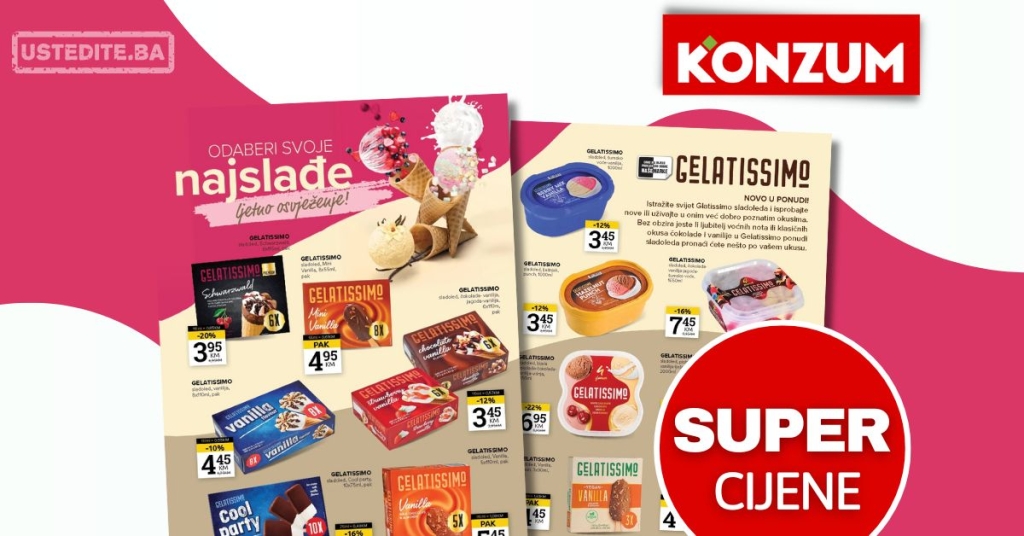 Konzum akcija SLADOLED 19.8-1.9.2025.