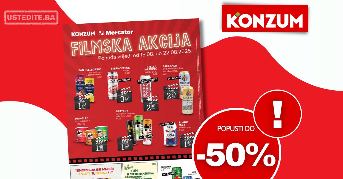 Konzum katalog FILMSKA AKCIJA 15-22.8.2025.