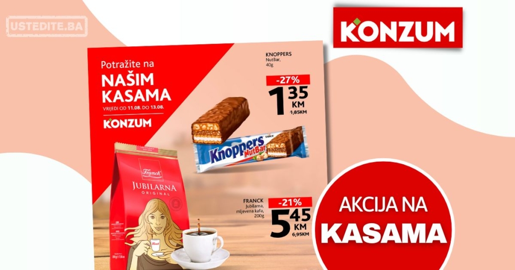 Konzum AKCIJA NA KASAMA 11-13.8.2025.
