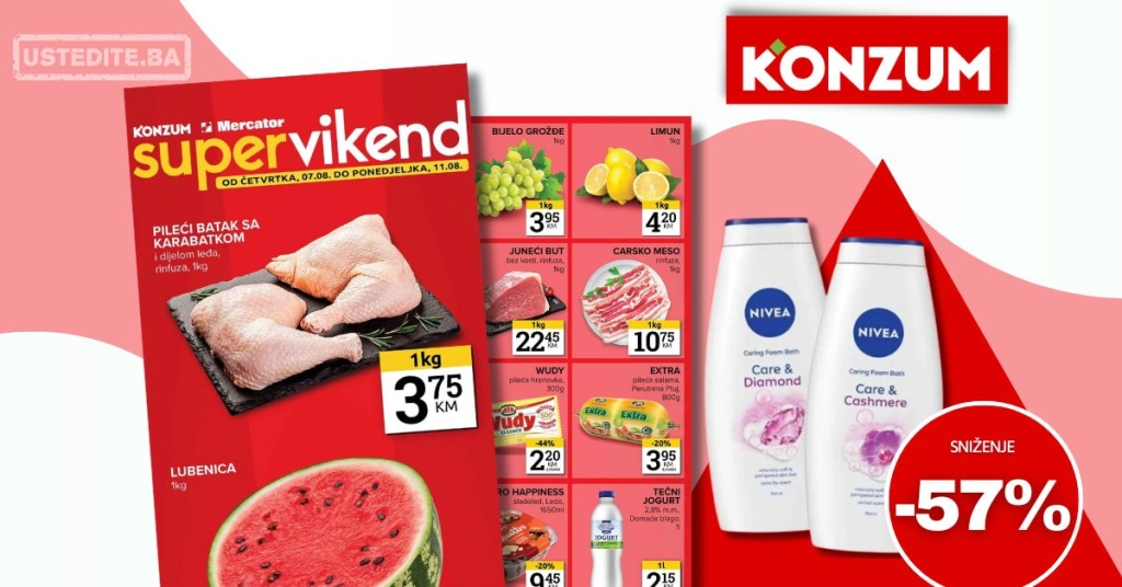 Konzum vikend akcija 14-18.8.2025.