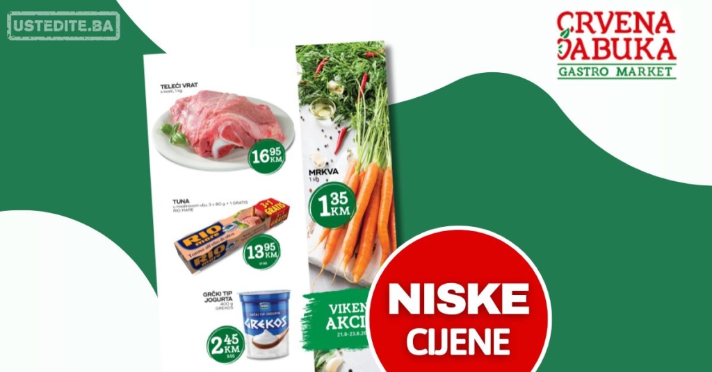 Crvena jabuka vikend akcija 21-23.8.2025.