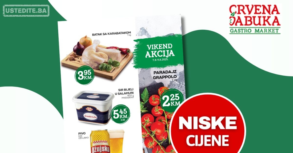 Crvena jabuka vikend akcija 7-9.8.2025.