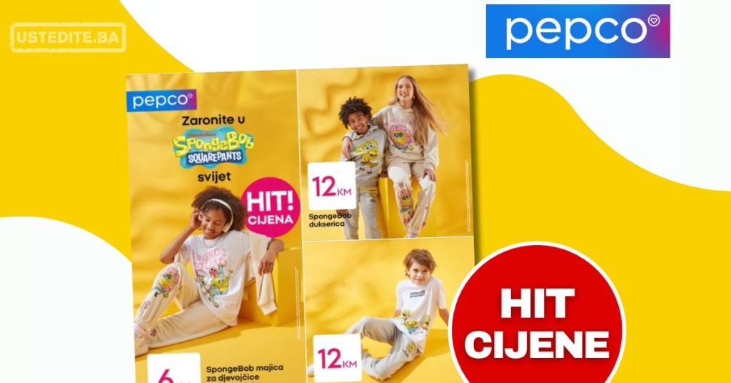 Pepco akcija SpongeBob – avgust 2025.