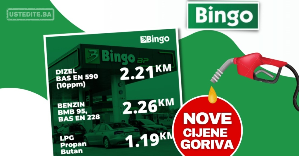 Bingo NOVE CIJENE GORIVA od 23.8.2025.