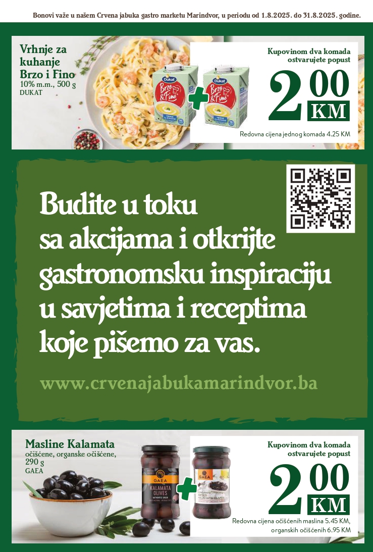 Crvena jabuka GASTRO MARKET 1-31.8.2025.