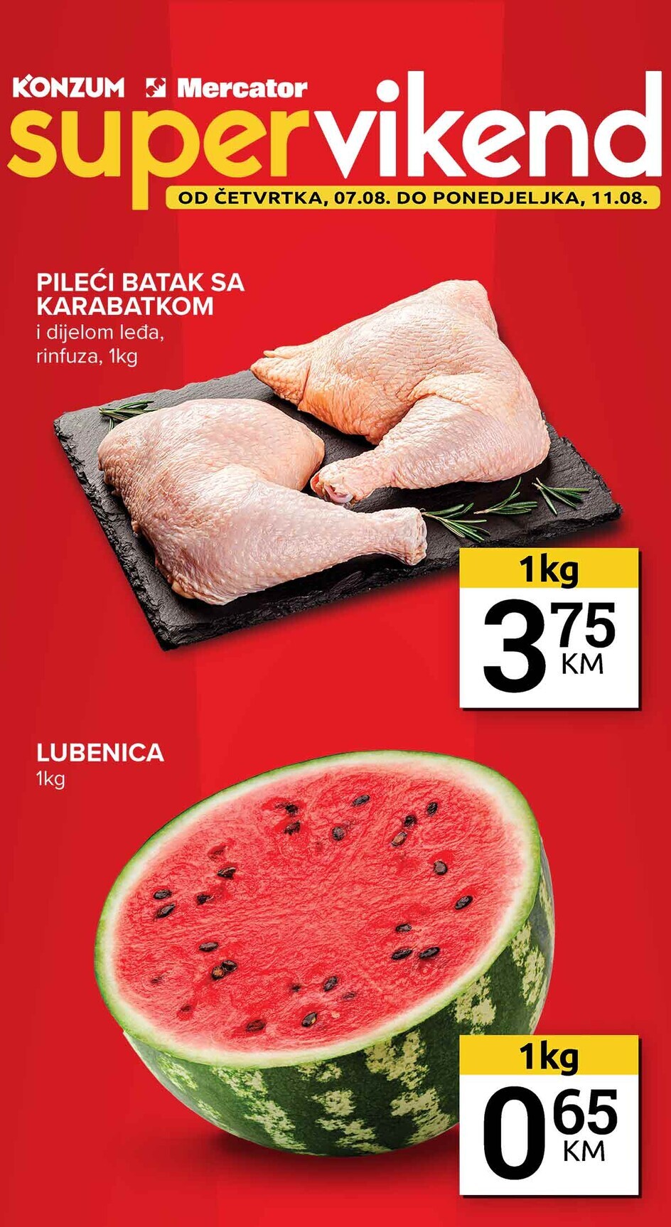 Konzum vikend akcija 14-18.8.2025.