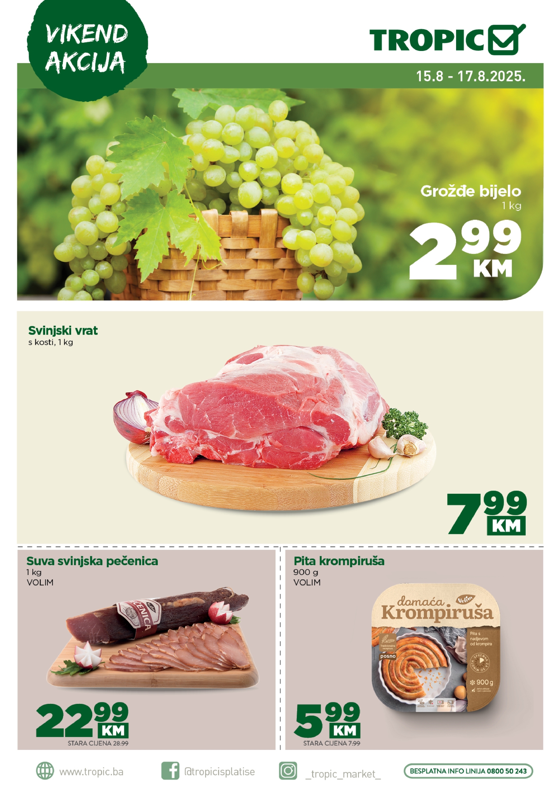 Tropic vikend akcija 15-17.8.2025.