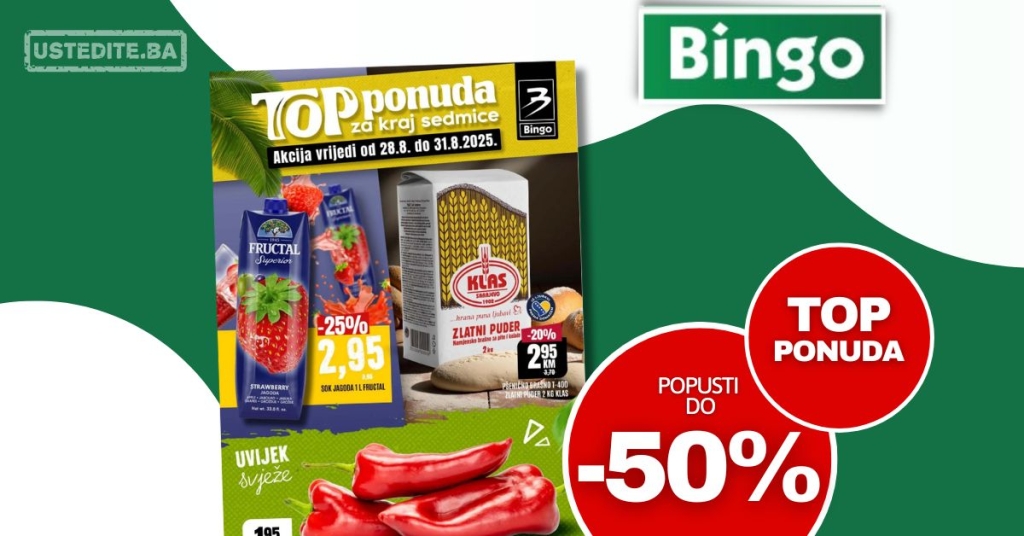 Bingo vikend akcija 28-31.8.2025.