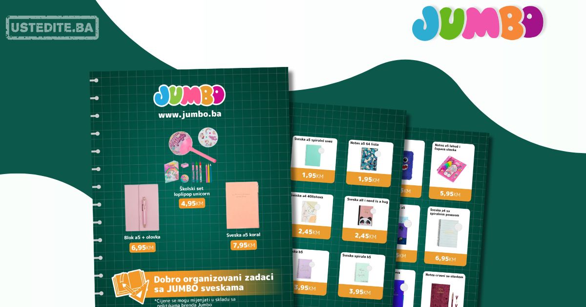 Jumbo akcija ŠKOLSKI PRIBOR avgust 2025.