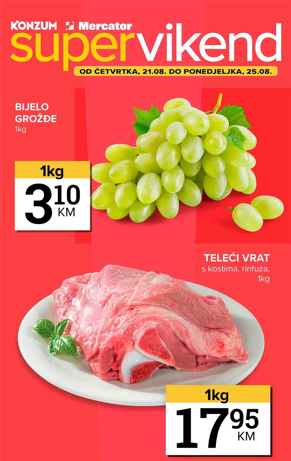 Konzum vikend akcija 21-25.8.2025.