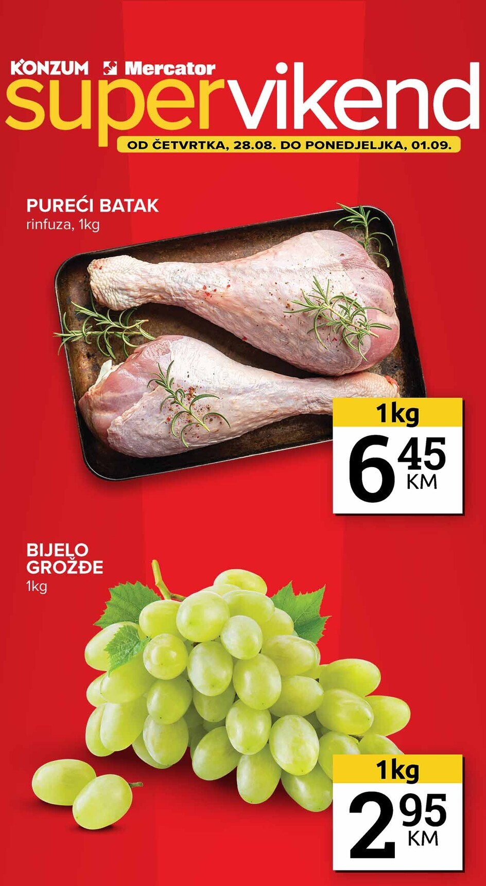 Konzum vikend akcija 28.8-1.9.2025.