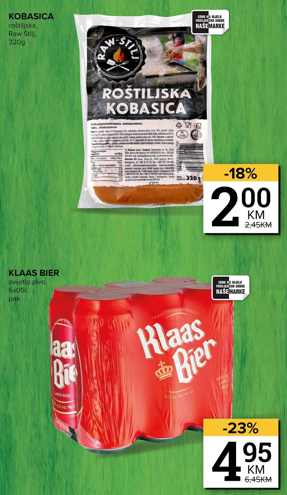 Konzum akcija SVE ZA ROŠTILJ 15-21.8.2025.