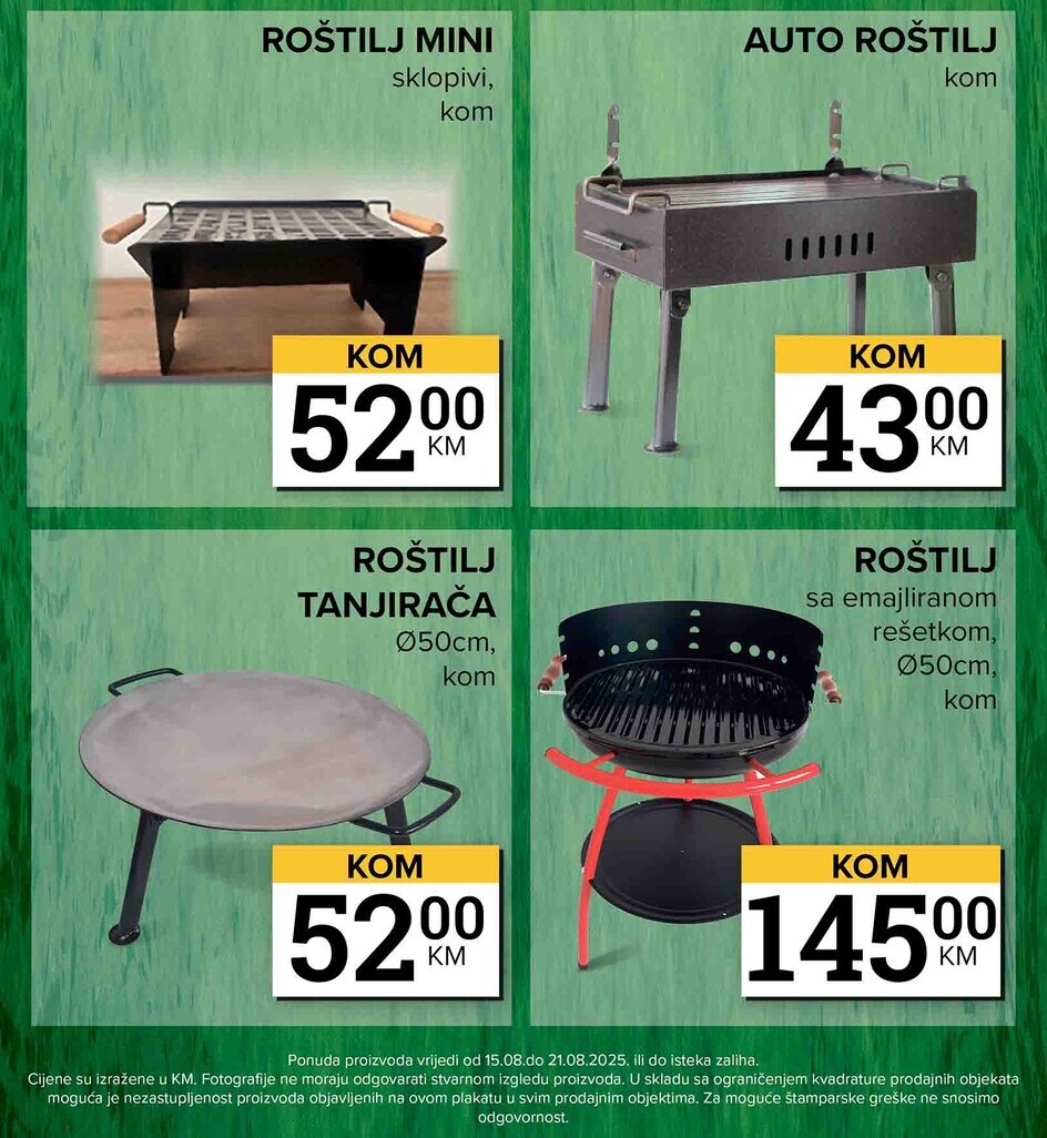 Konzum akcija SVE ZA ROŠTILJ 15-21.8.2025.