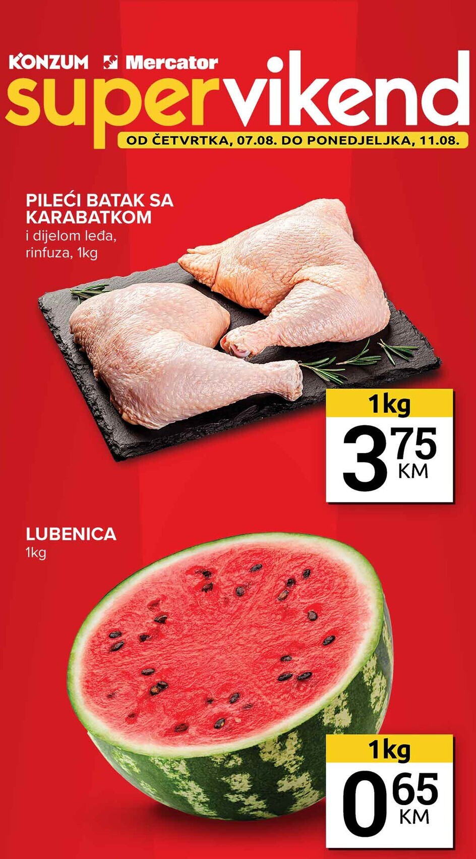 Konzum vikend akcija 7-11.8.2025.