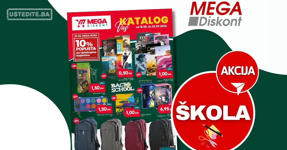 Mega Diskont katalog ŠKOLA 18.8-25.9.2025.