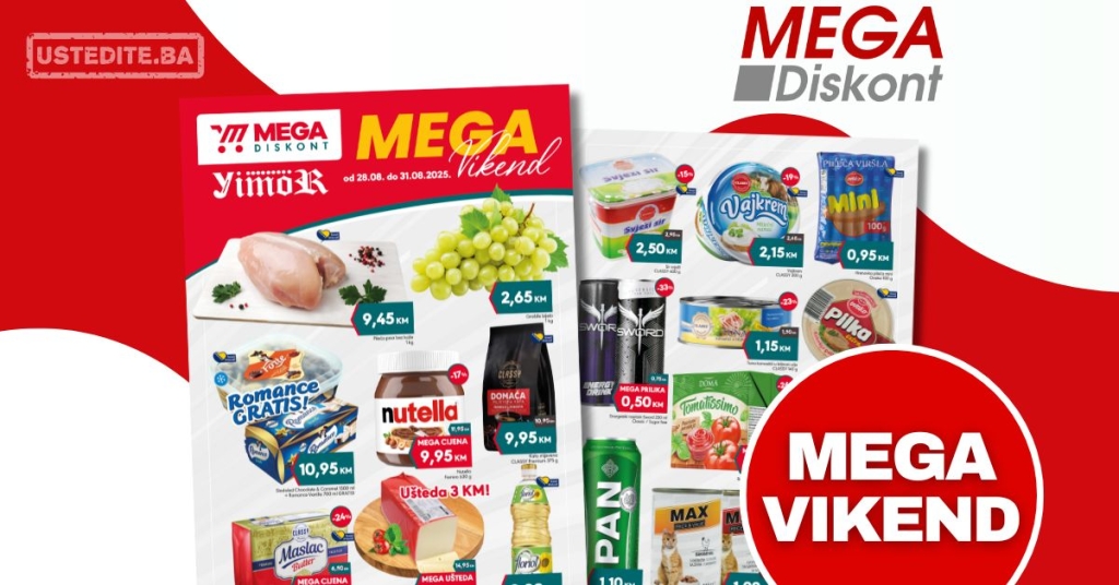 Mega Diskont vikend akcija 28-31.8.2025.
