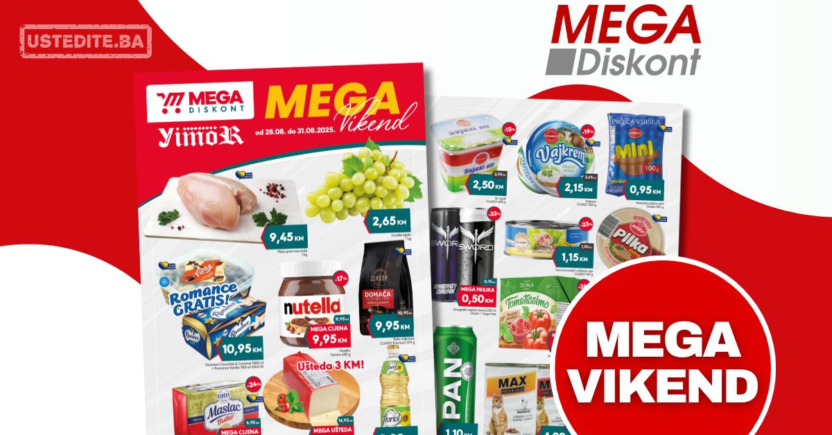 Mega Diskont vikend akcija 28-31.8.2025.