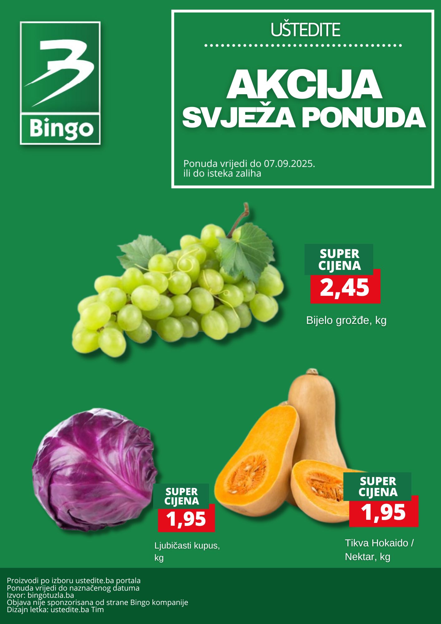 Bingo SVJEŽA PONUDA – akcija do 7.9.2025.