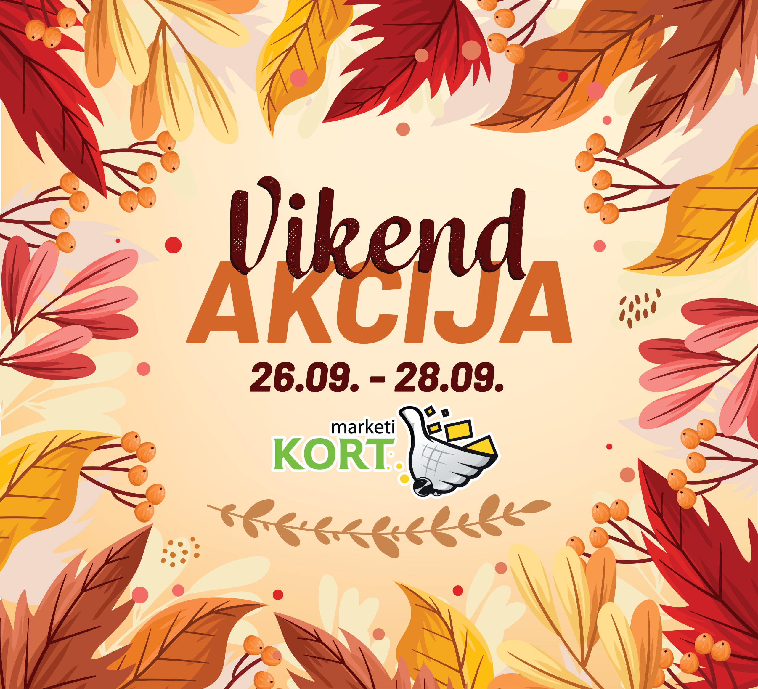 Kort vikend akcija 26-28.9.2025.