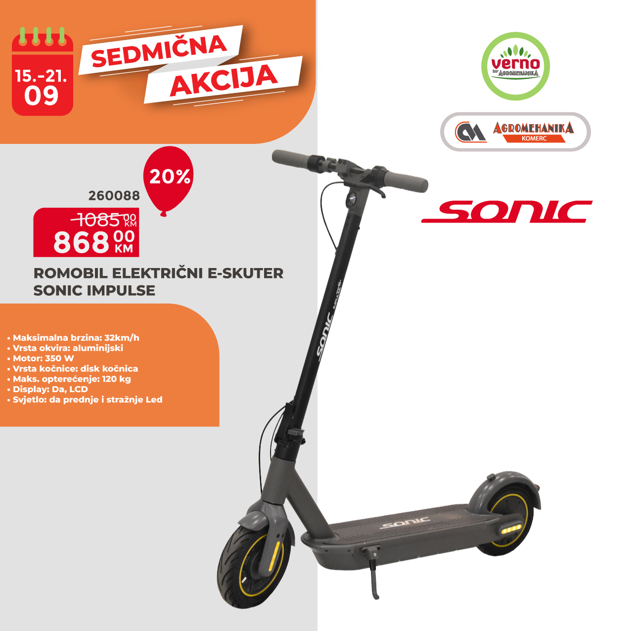 Verno by Agromehanika SEDMIČNA AKCIJA 15-21.9.2025.