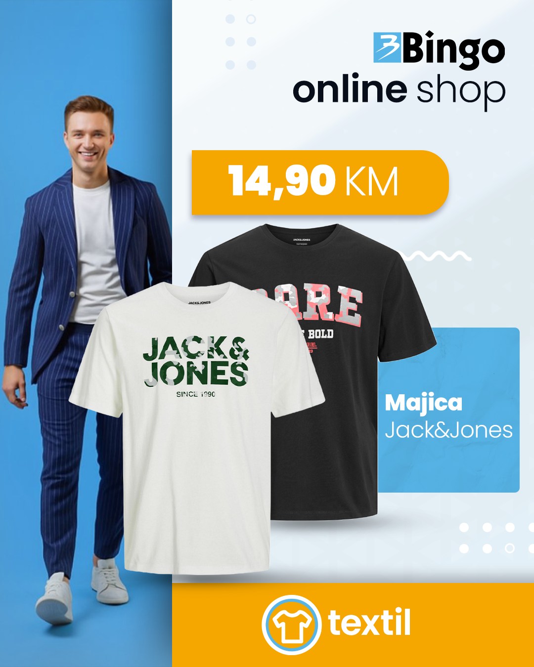 Bingo Jack&Jones muske majice