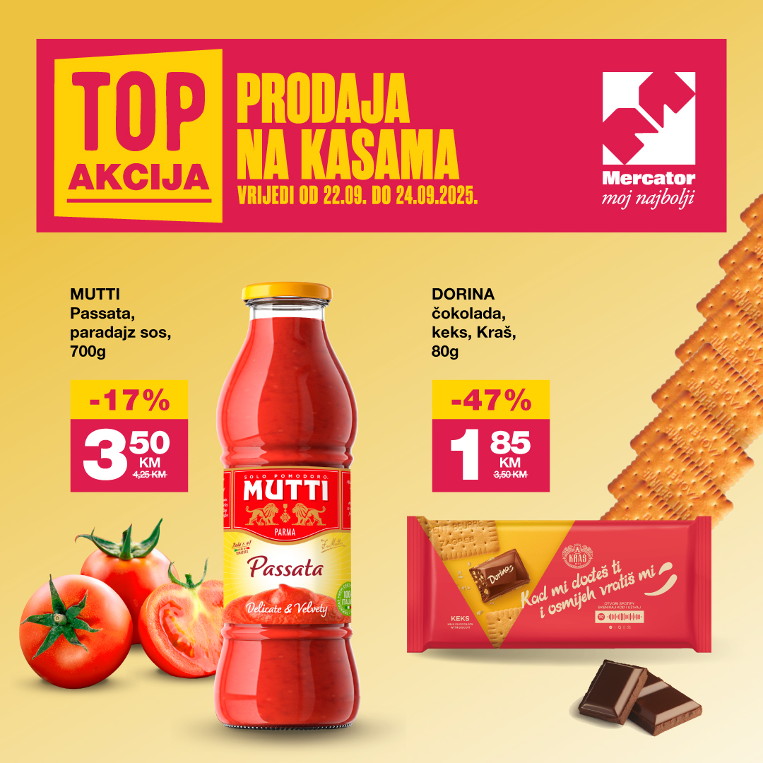 Mercator AKCIJA NA KASAMA 22-24.9.2025.