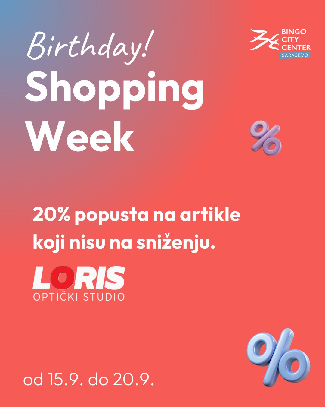 Bingo City Center Sarajevo Rođendansko slavlje donosi super sniženja