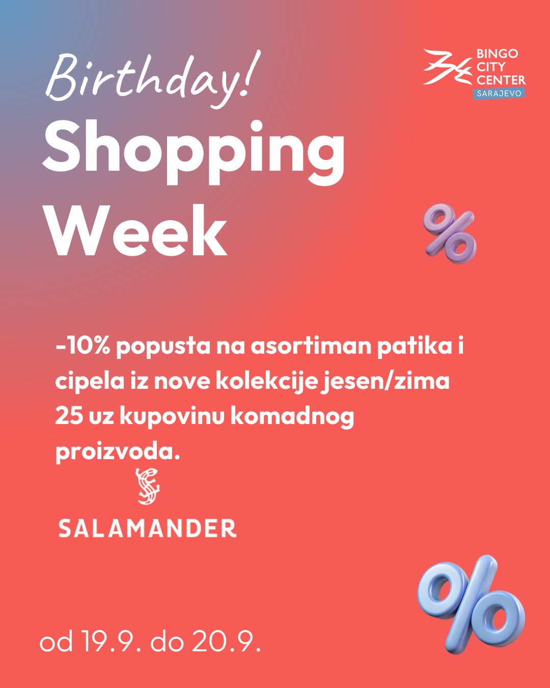 Bingo City Center Sarajevo Rođendansko slavlje donosi super sniženja