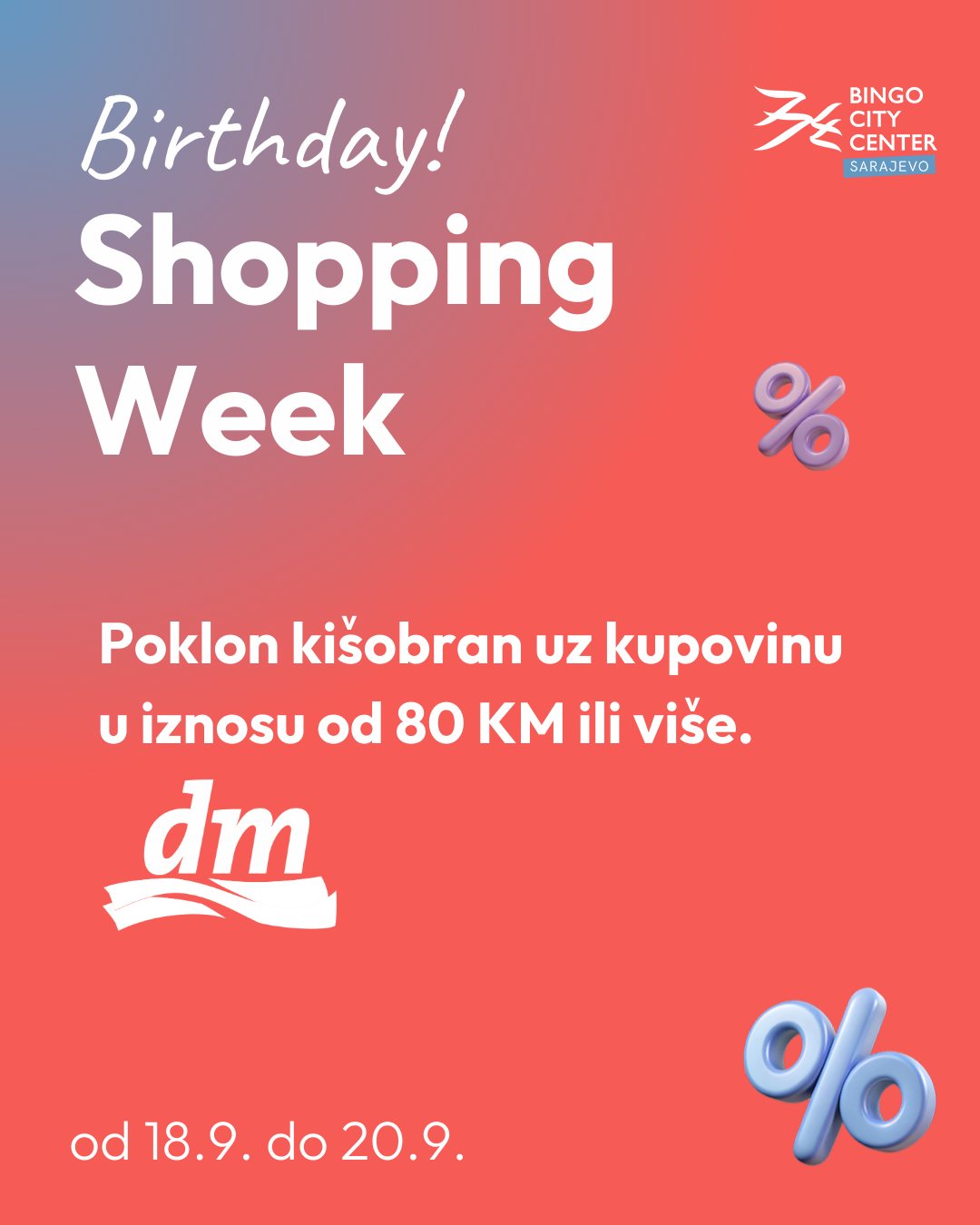 Bingo City Center Sarajevo Rođendansko slavlje donosi super sniženja