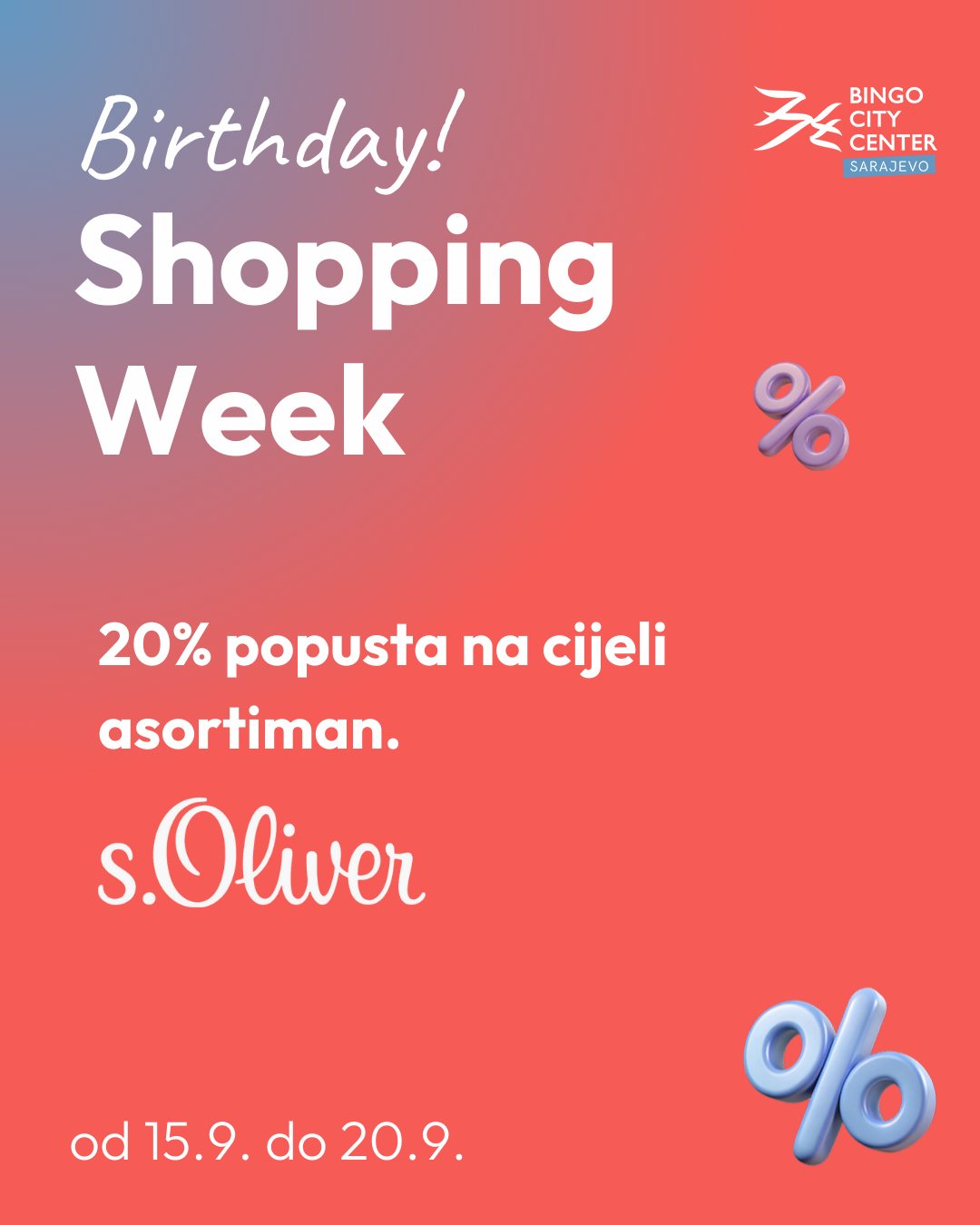 Bingo City Center Sarajevo Rođendansko slavlje donosi super sniženja