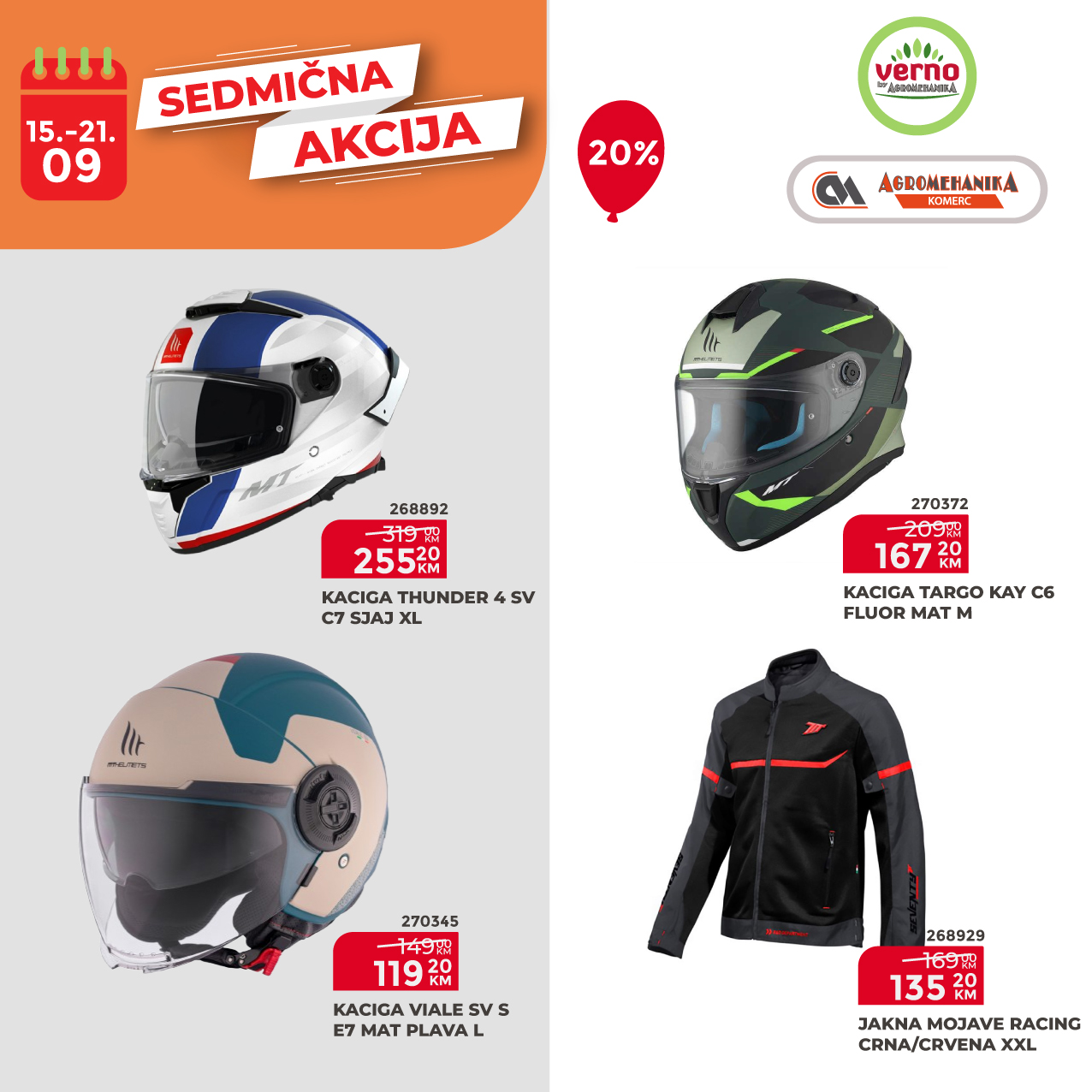 Verno by Agromehanika SEDMIČNA AKCIJA 15-21.9.2025.