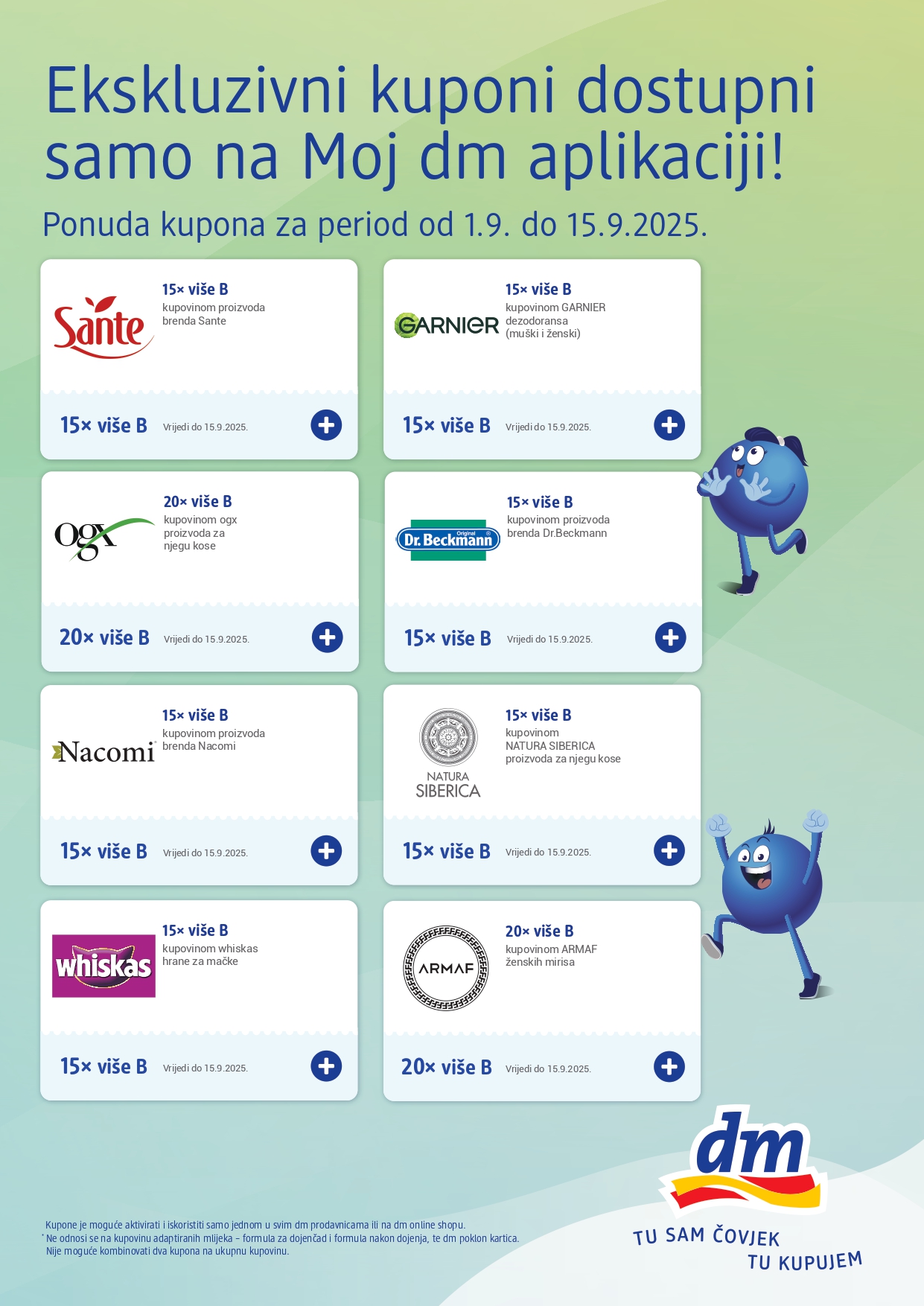 dm Ekskluzivni kuponi 1-15.9.2025.