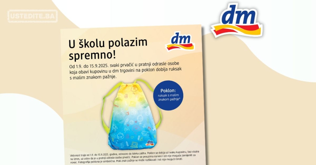 dm RUKSAK ZA PRVAČIĆE 1-15.9.2025.