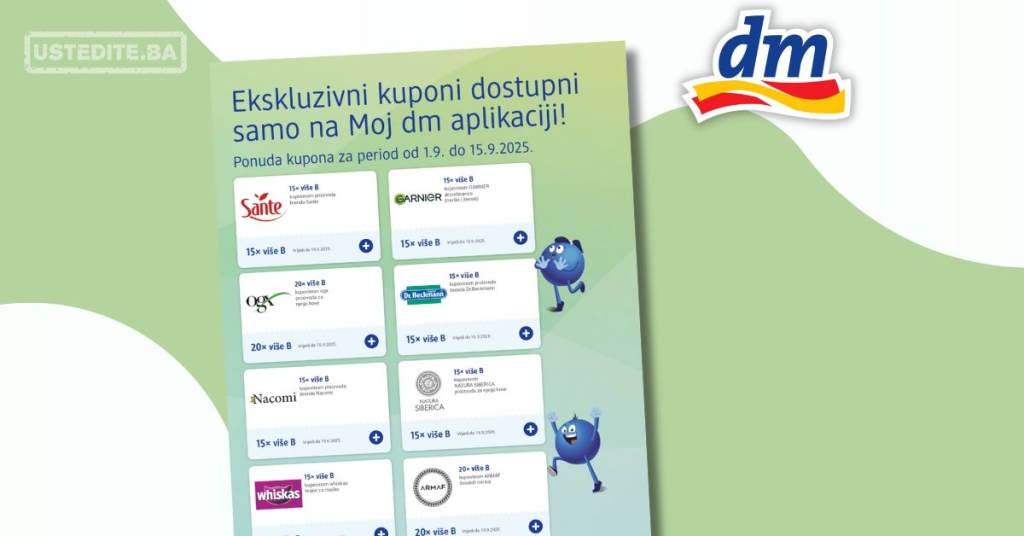 dm Ekskluzivni kuponi 1-15.9.2025.