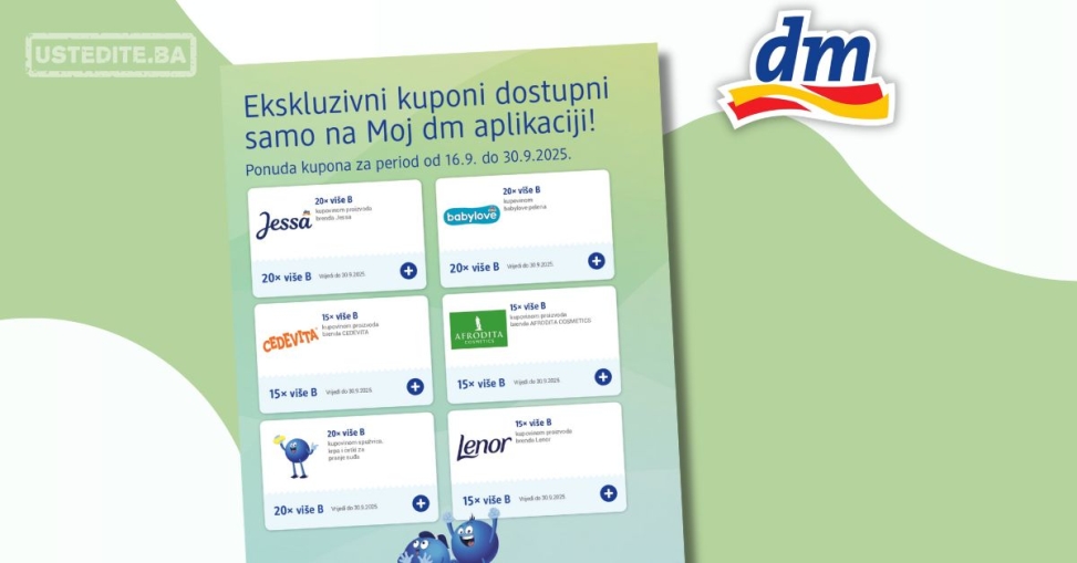 dm Ekskluzivni kuponi 16-30.9.2025.