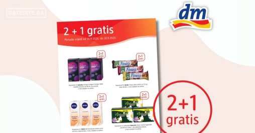 dm 2+1 GRATIS – akcija do 30.9.2025.