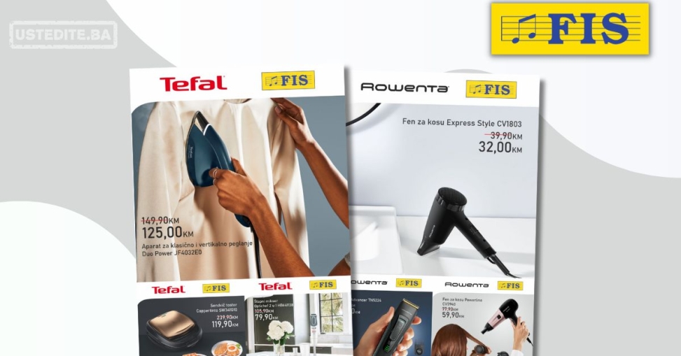Fis akcija TEFAL & ROWENTA – sniženje do 28.9.2025.