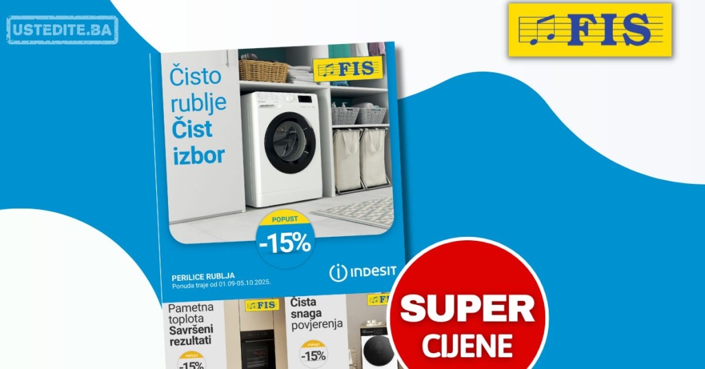Fis akcija INDESIT I WHIRLPOOL 1.9-5.10.2025.