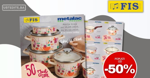 Fis akcija METALAC – SNIŽENJE OD 50% 15.9-31.12.2025.