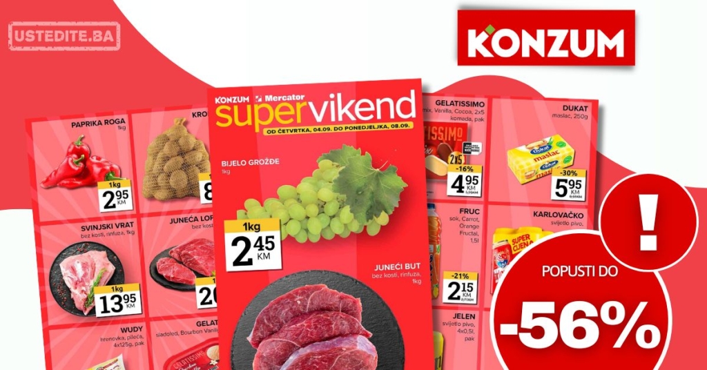 Konzum vikend akcija 4-8.9.2025.
