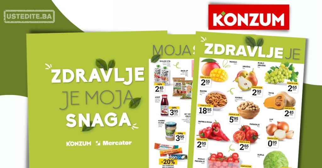Konzum katalog ZDRAVE NAMIRNICE 16-29.9.2025.