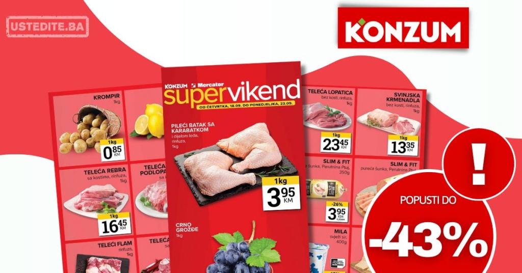 Konzum vikend akcija 18-22.9.2025.