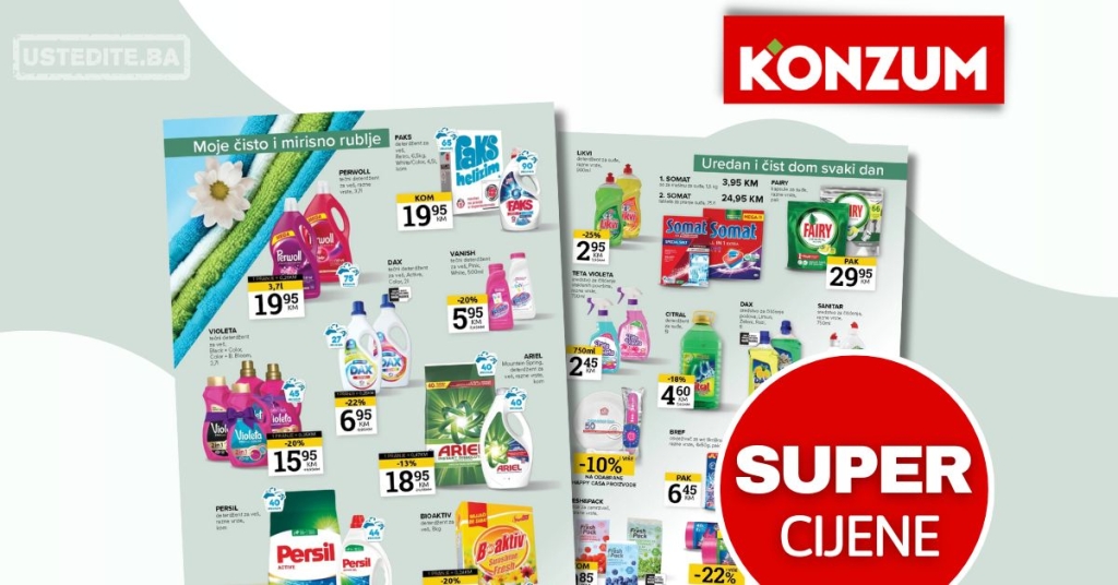 Konzum akcija ČISTO I MIRISNO 2-15.9.2025.