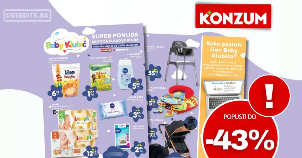Konzum BABY KLUBIĆ – akcija do 15.9.2025.